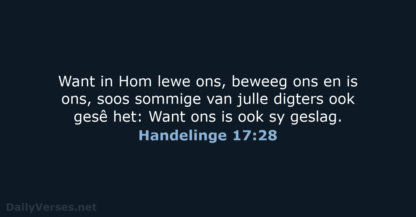 Handelinge 17:28 - AFR53