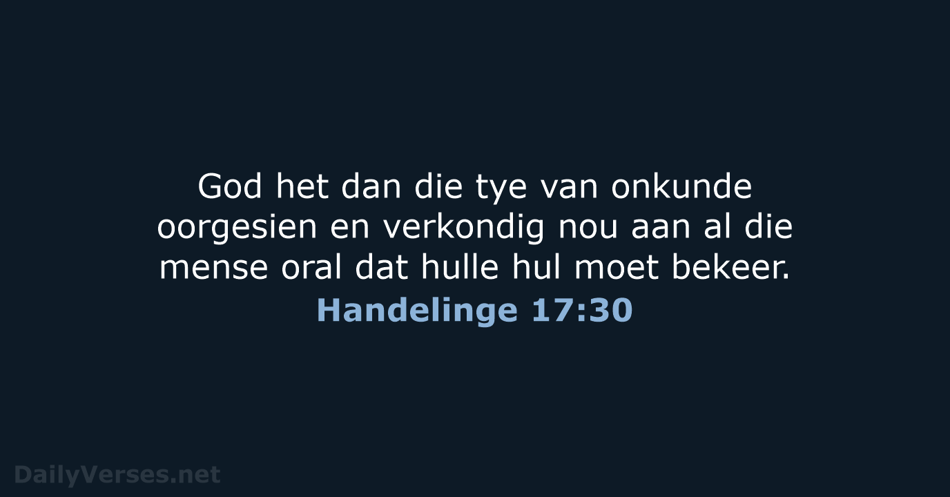 Handelinge 17:30 - AFR53