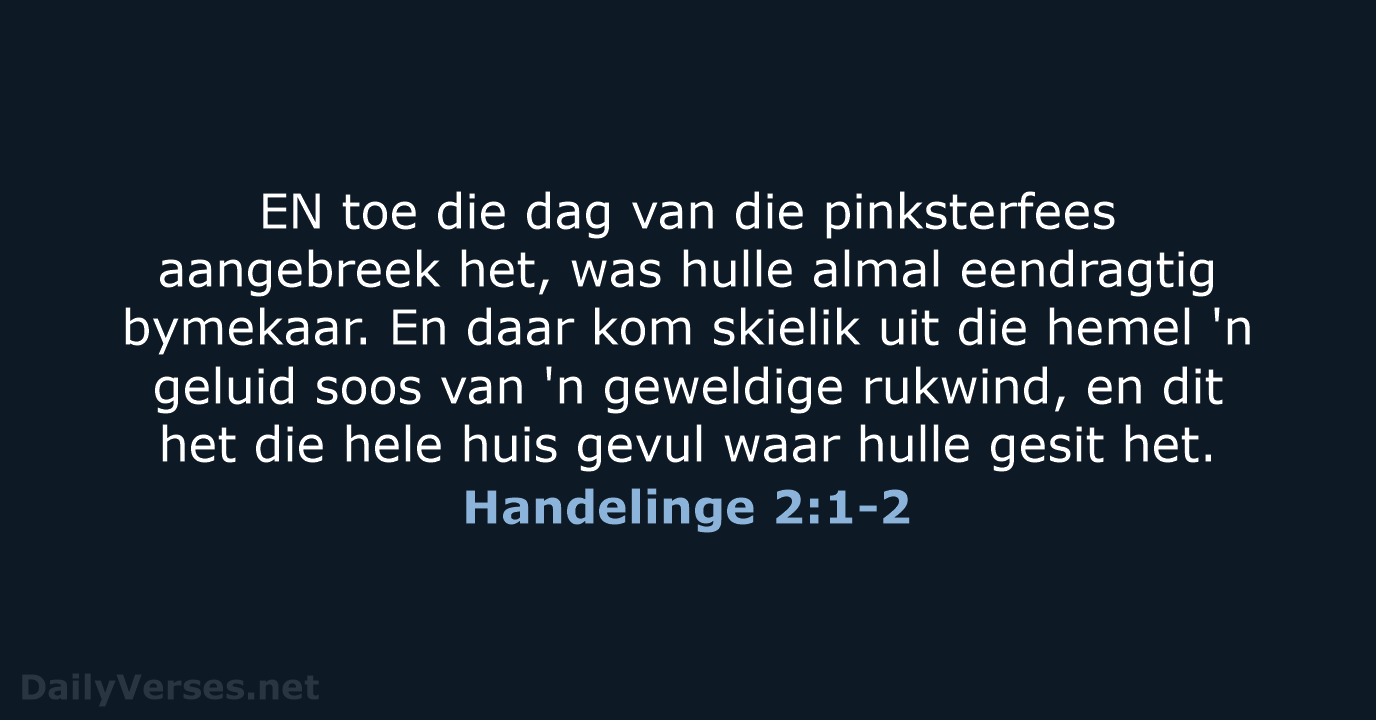 Handelinge 2:1-2 - AFR53