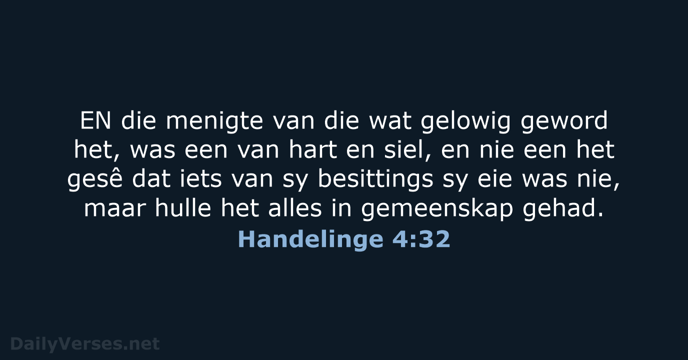 Handelinge 4:32 - AFR53