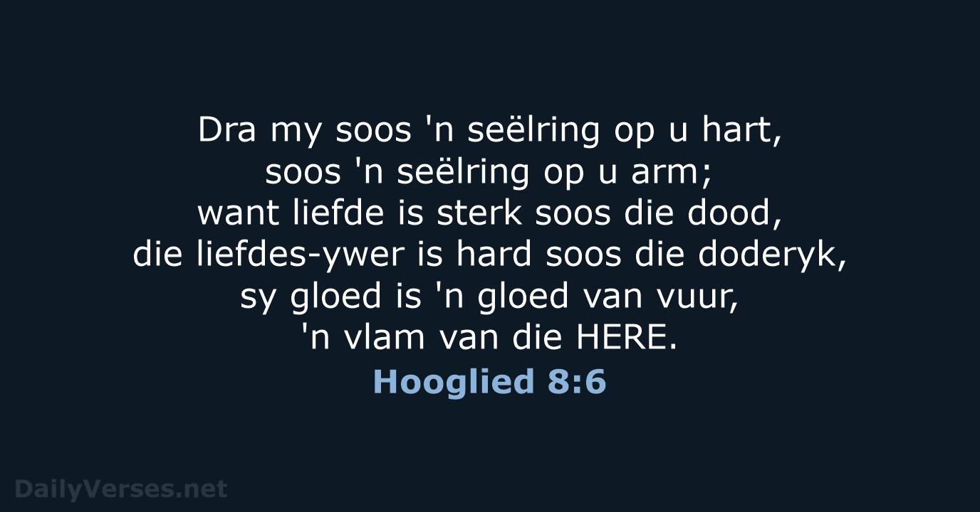 Hooglied 8:6 - AFR53