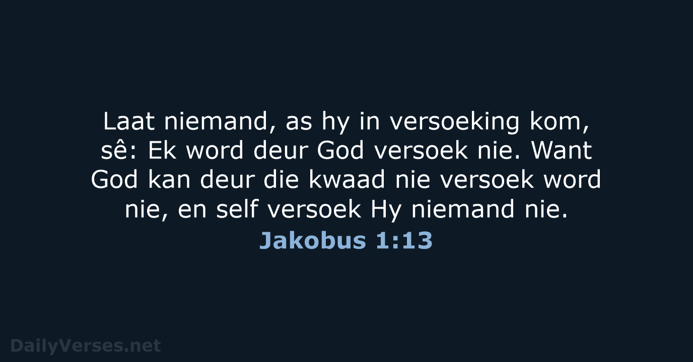 Jakobus 1:13 - AFR53