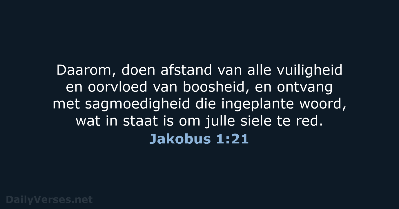 Jakobus 1:21 - AFR53