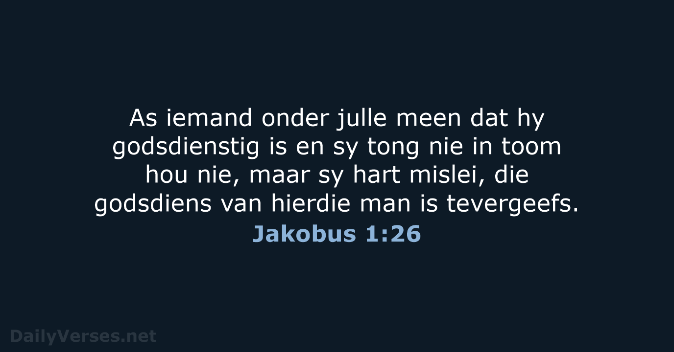 Jakobus 1:26 - AFR53