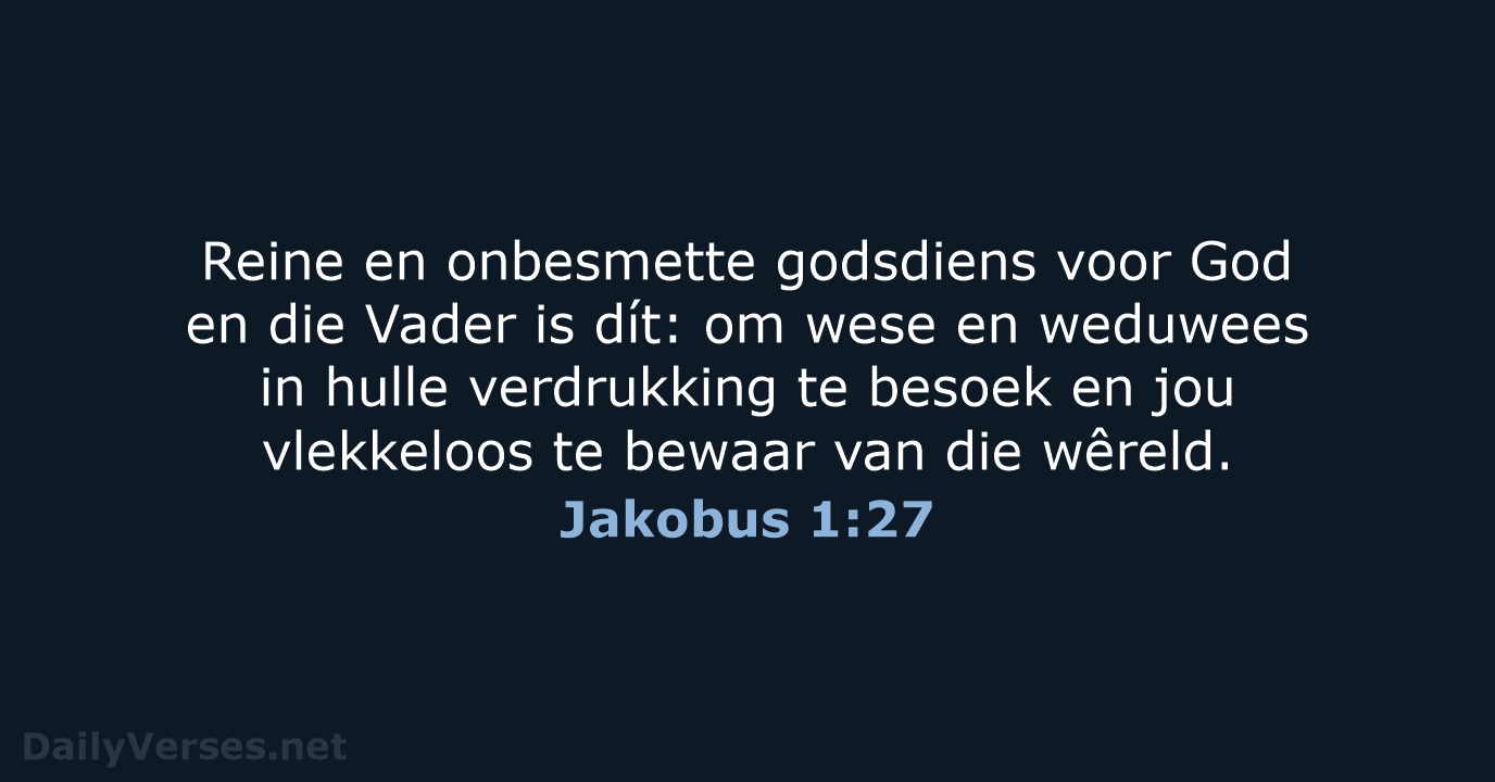 Jakobus 1:27 - AFR53