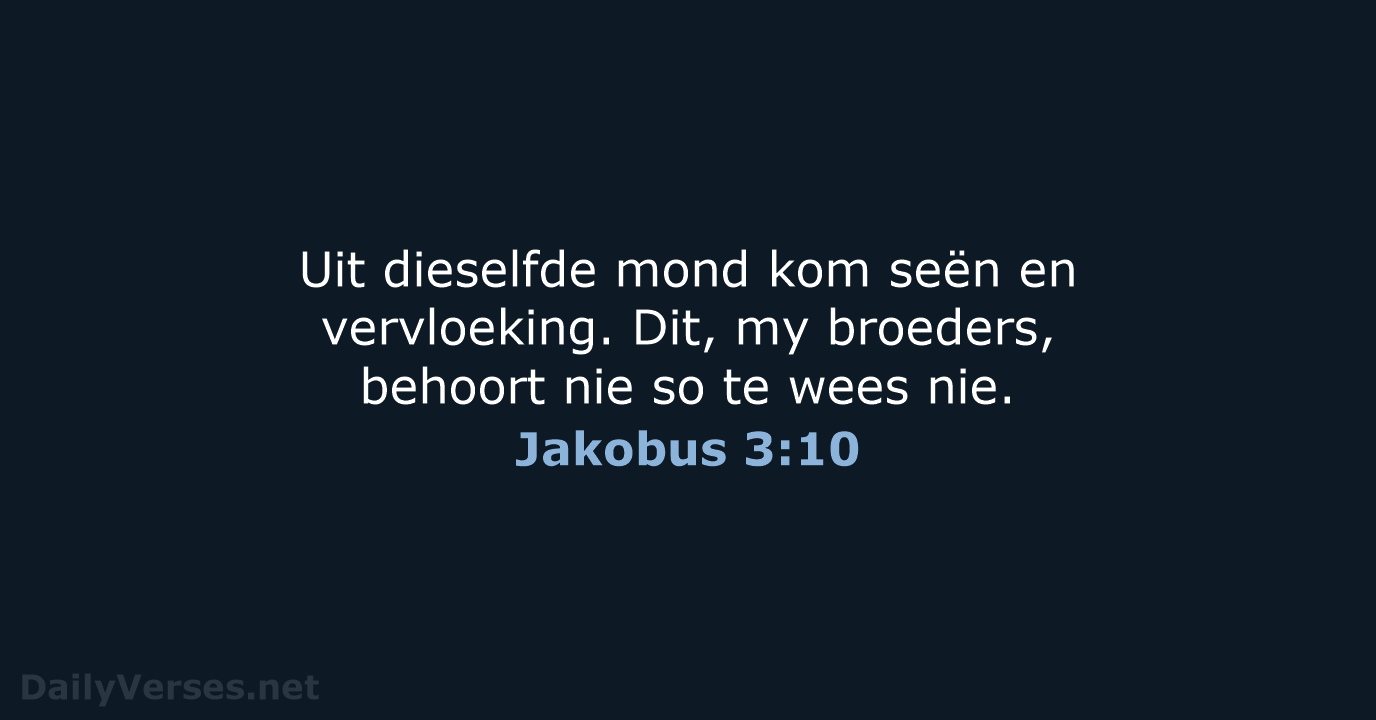 Jakobus 3:10 - AFR53
