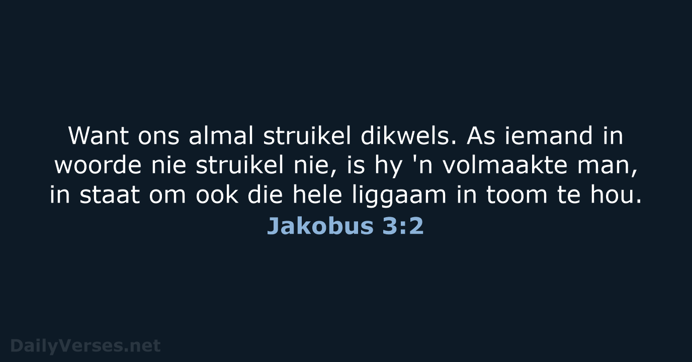 Jakobus 3:2 - AFR53