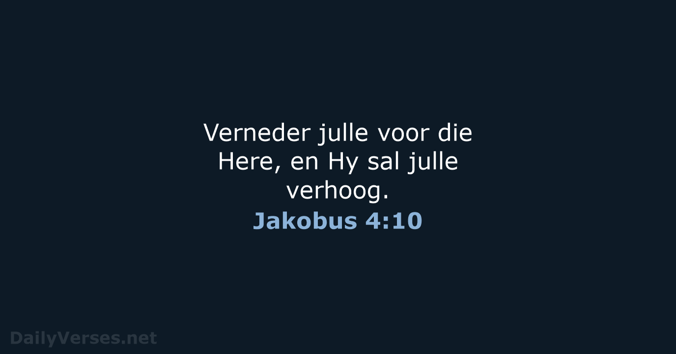 Jakobus 4:10 - AFR53