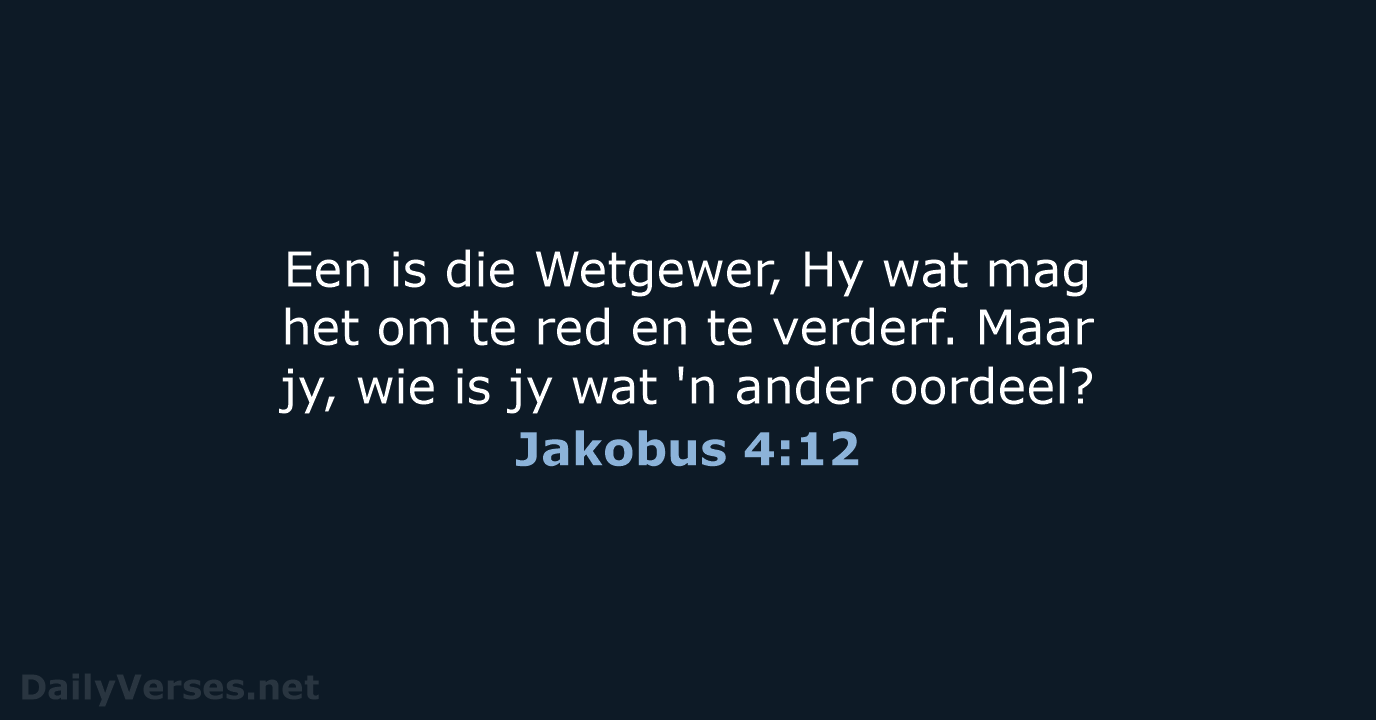 Jakobus 4:12 - AFR53