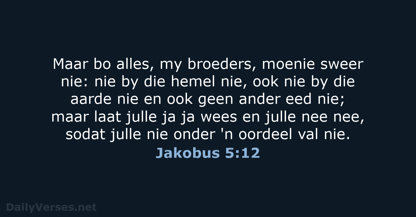 Jakobus 5:12 - AFR53