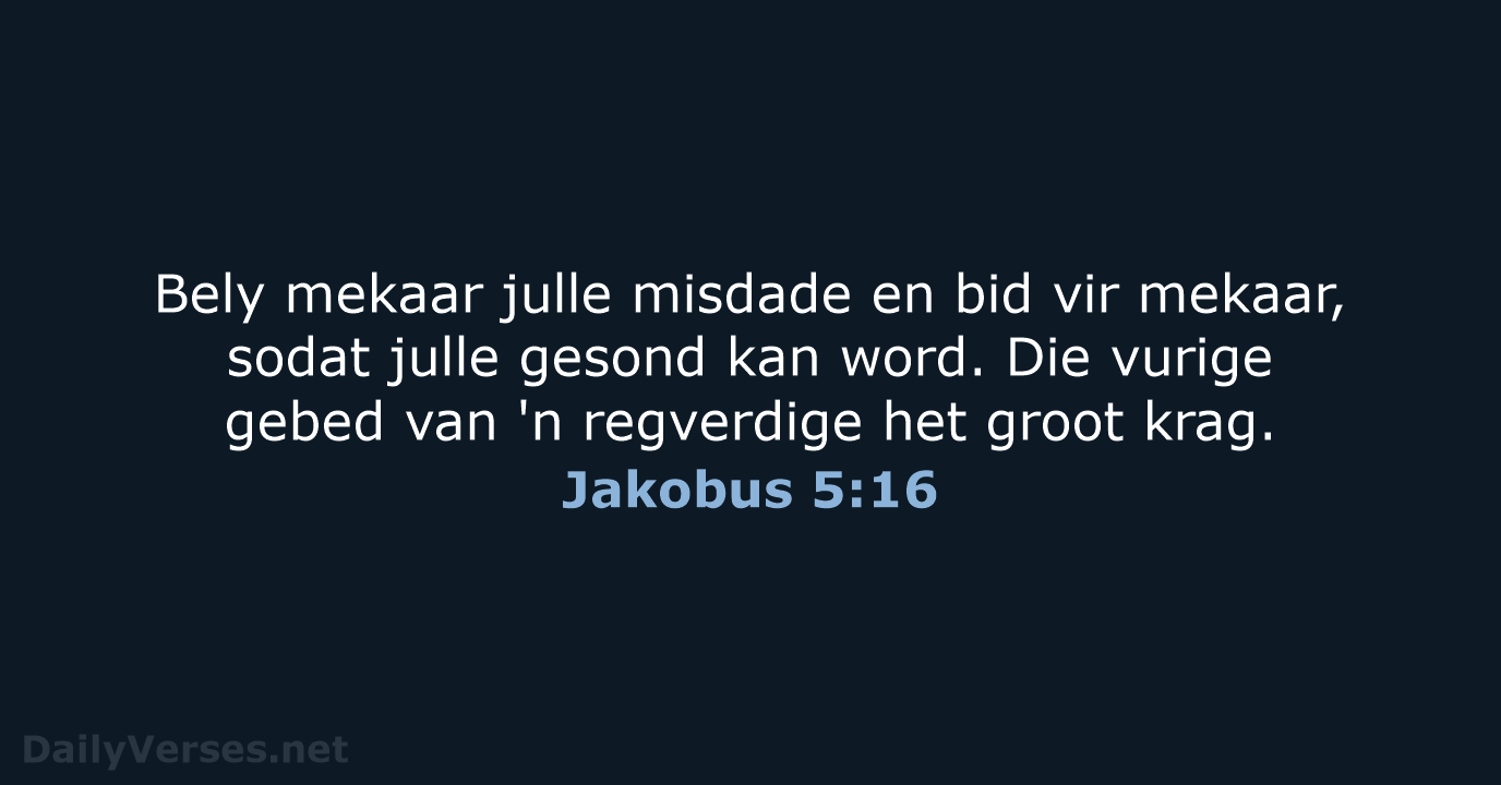 Jakobus 5:16 - AFR53