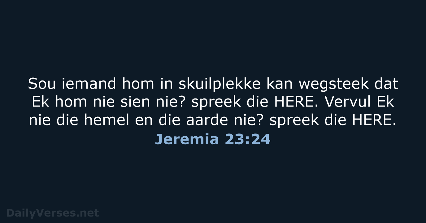 Jeremia 23:24 - AFR53