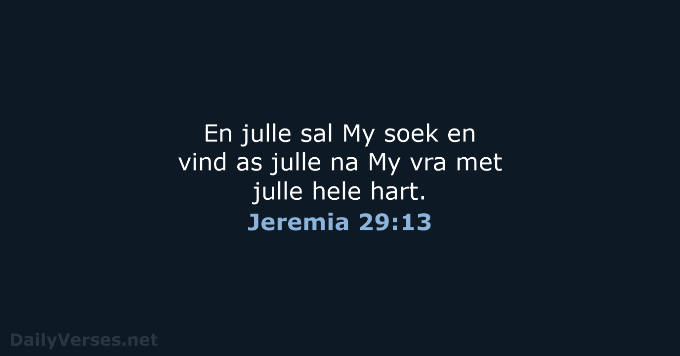 Jeremia 29:13 - AFR53