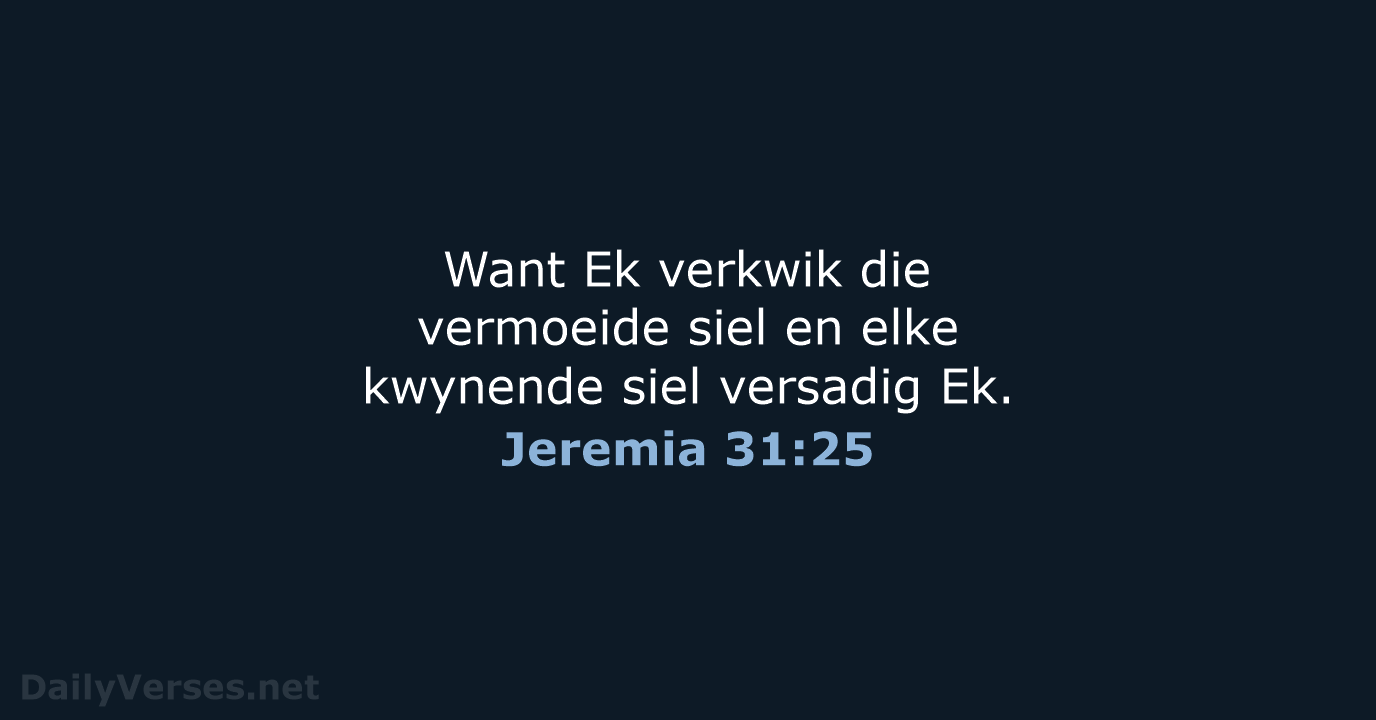 Jeremia 31:25 - AFR53
