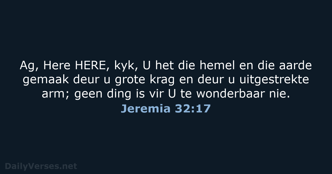 Jeremia 32:17 - AFR53