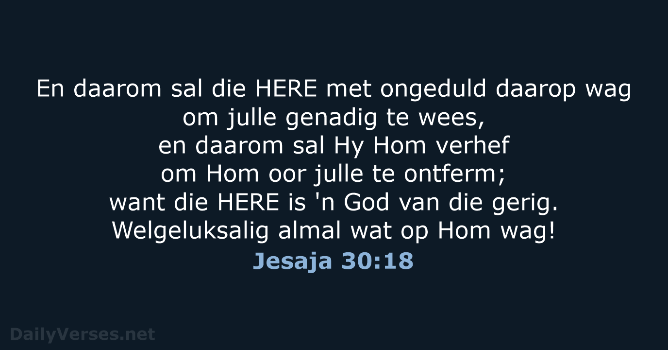 Jesaja 30:18 - AFR53