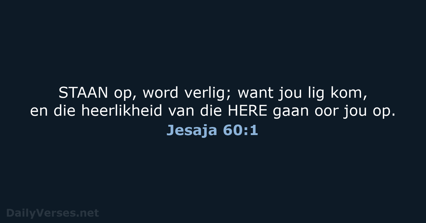 Jesaja 60:1 - AFR53