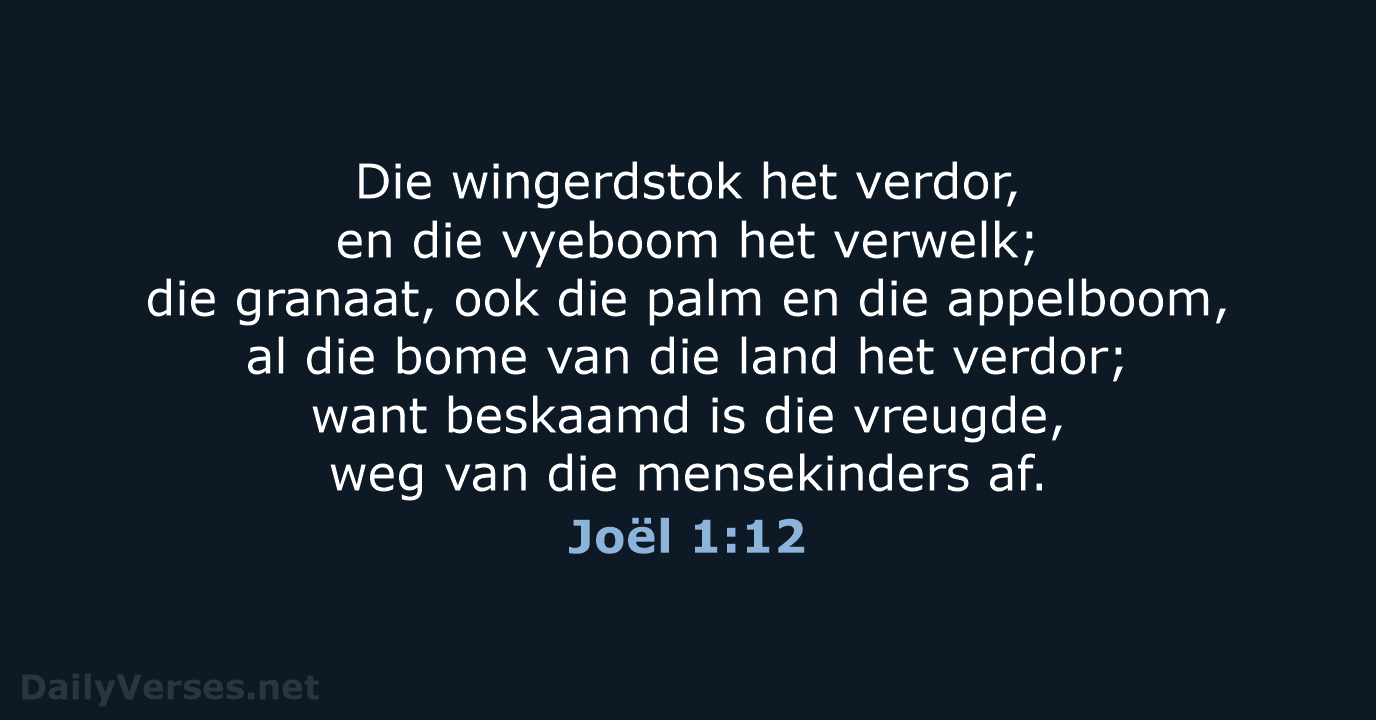 Joël 1:12 - AFR53