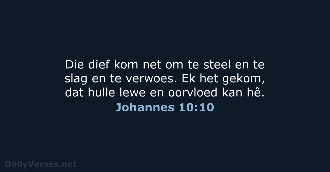 Johannes 10:10 - AFR53