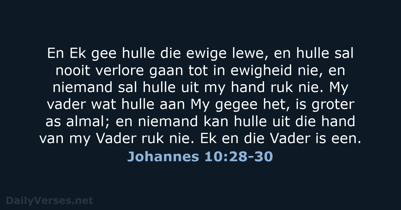Johannes 10:28-30 - AFR53