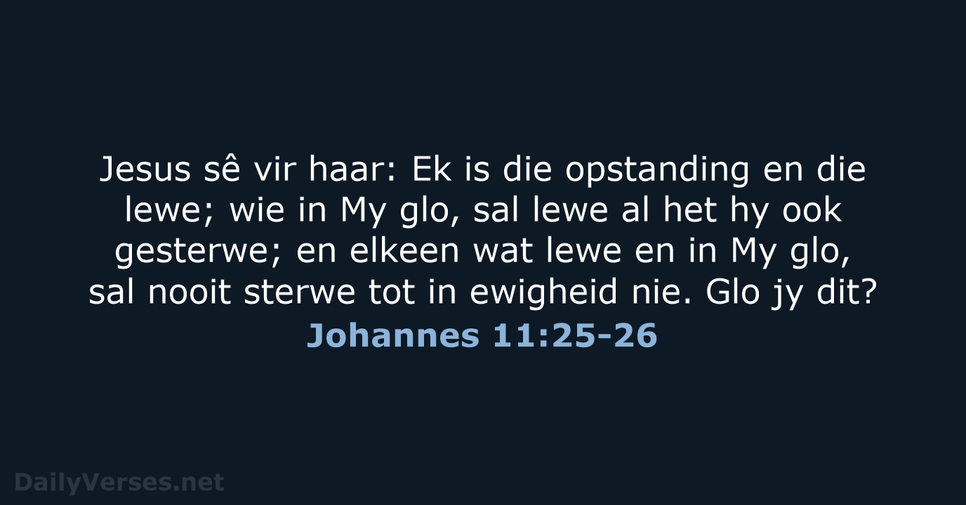 Johannes 11:25-26 - AFR53
