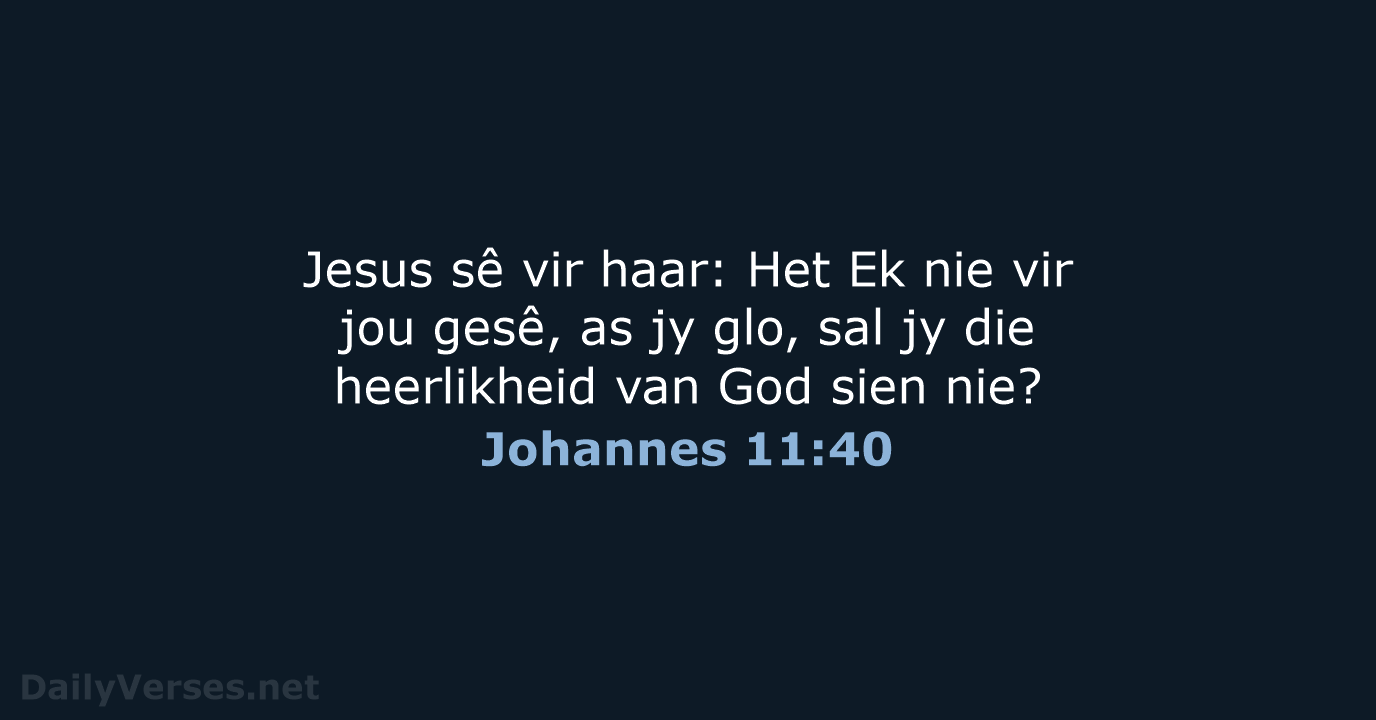 Johannes 11:40 - AFR53