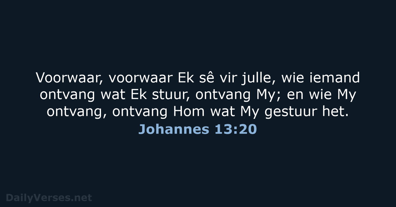 Johannes 13:20 - AFR53