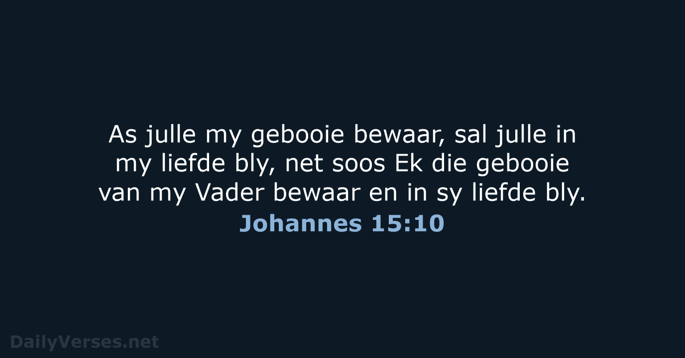 Johannes 15:10 - AFR53
