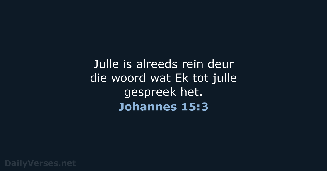 Johannes 15 3 Bybelvers