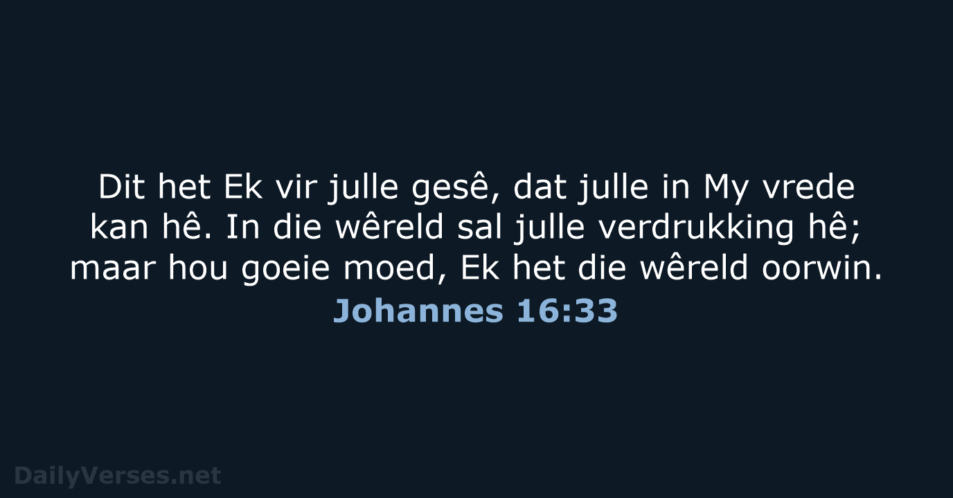 Johannes 16:33 - AFR53