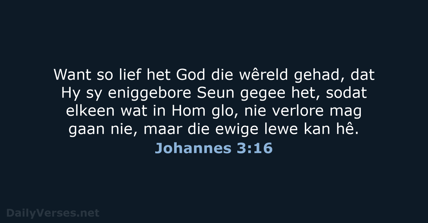 Johannes 3:16 - AFR53