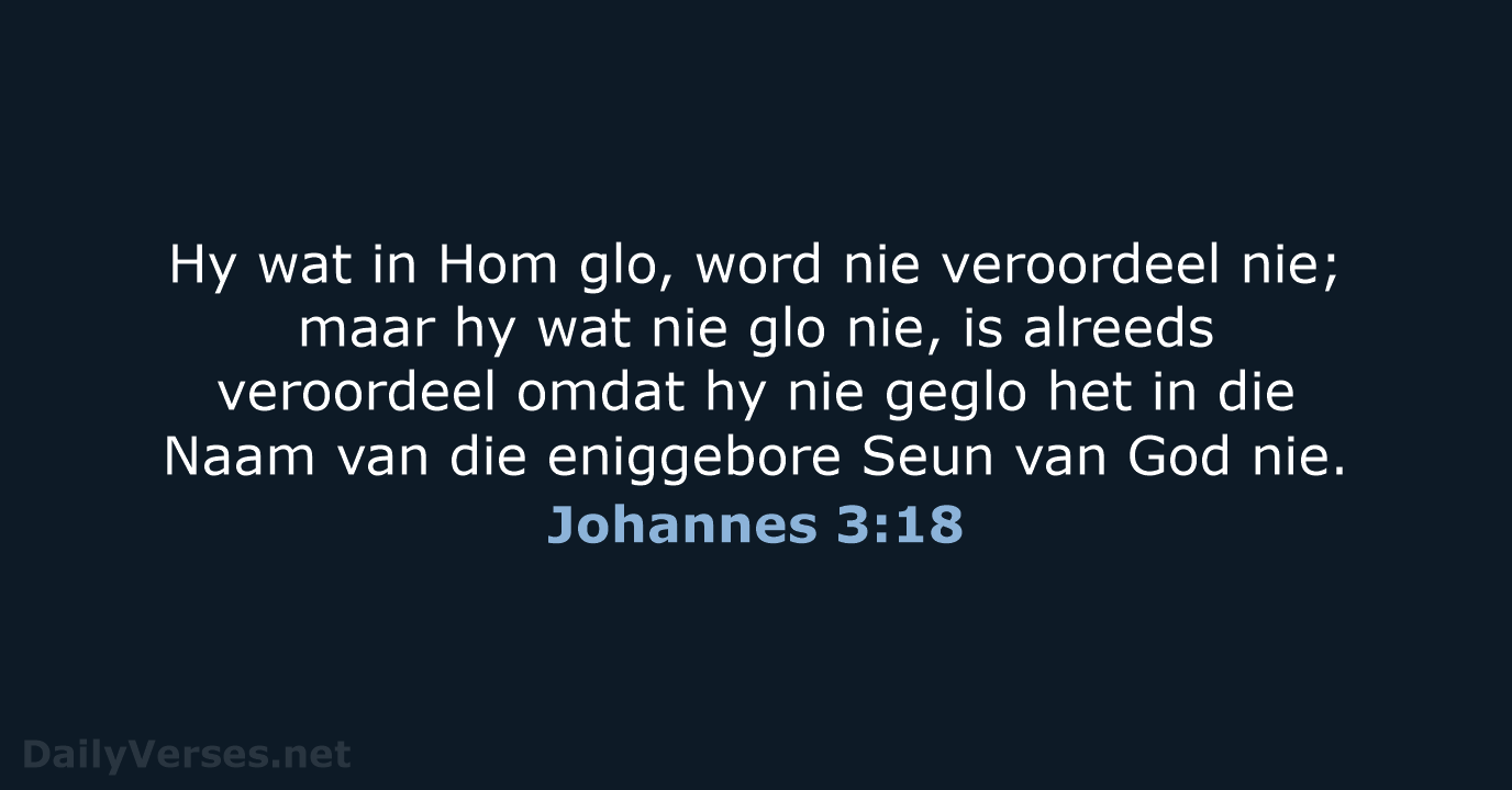 Johannes 3:18 - AFR53