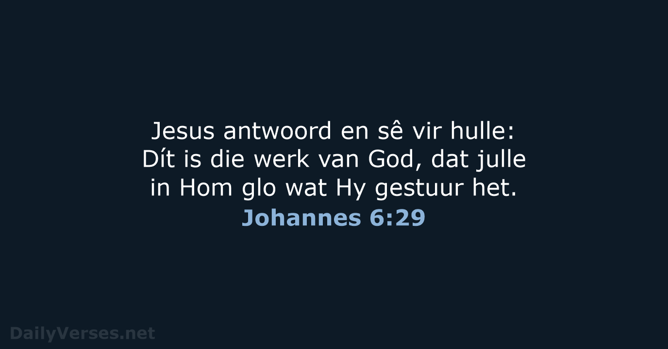 Johannes 6:29 - AFR53