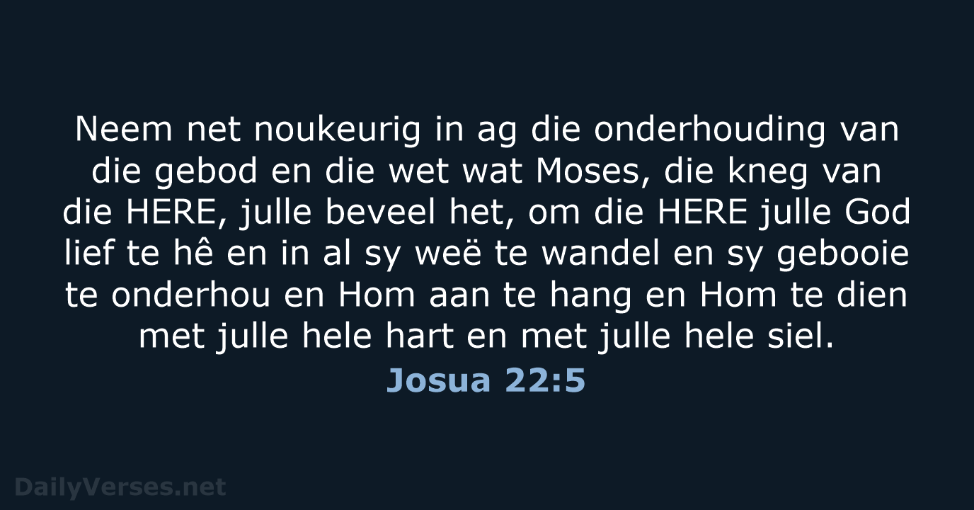 Josua 22:5 - AFR53