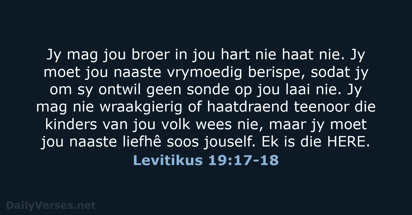 Levitikus 19:17-18 - AFR53
