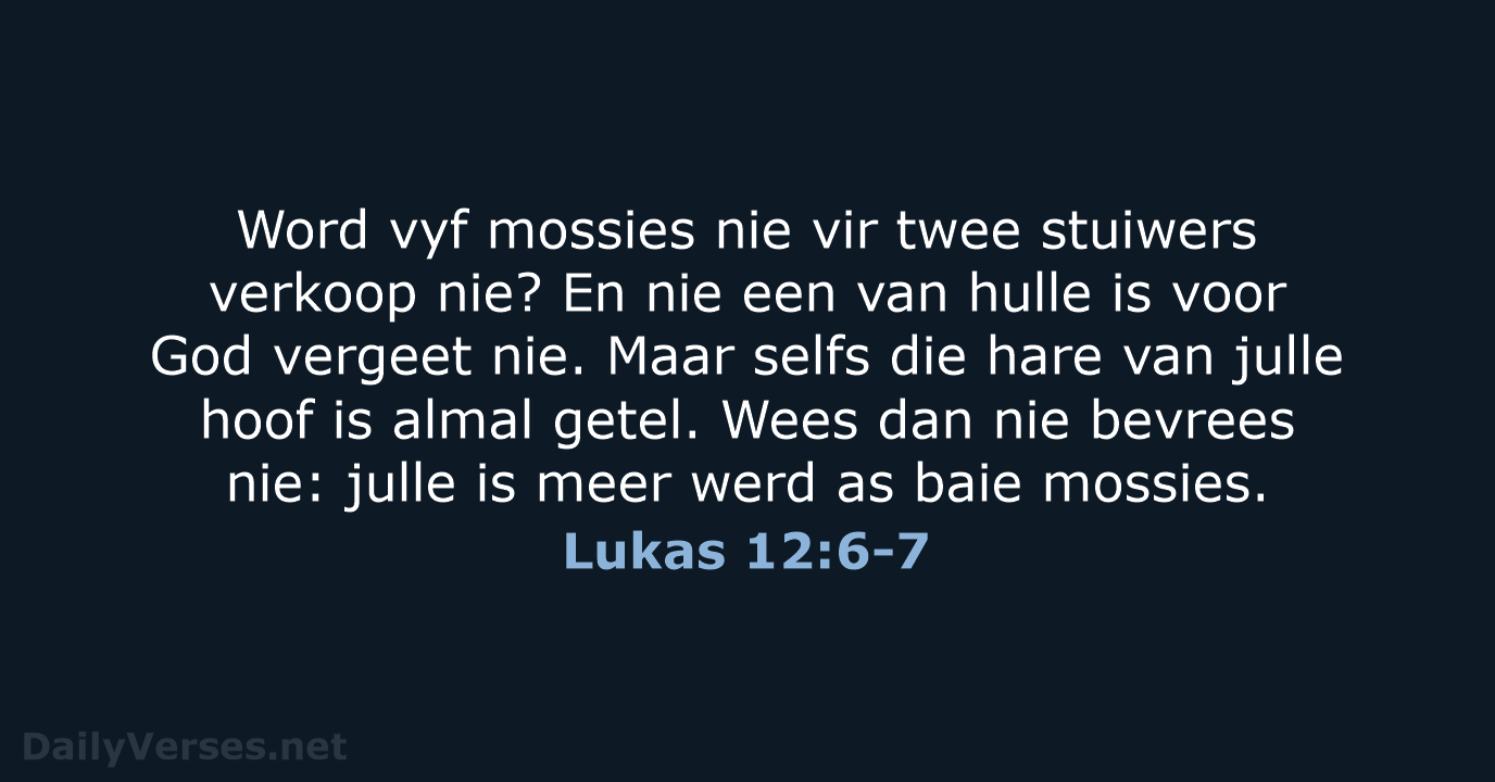 Lukas 12:6-7 - AFR53