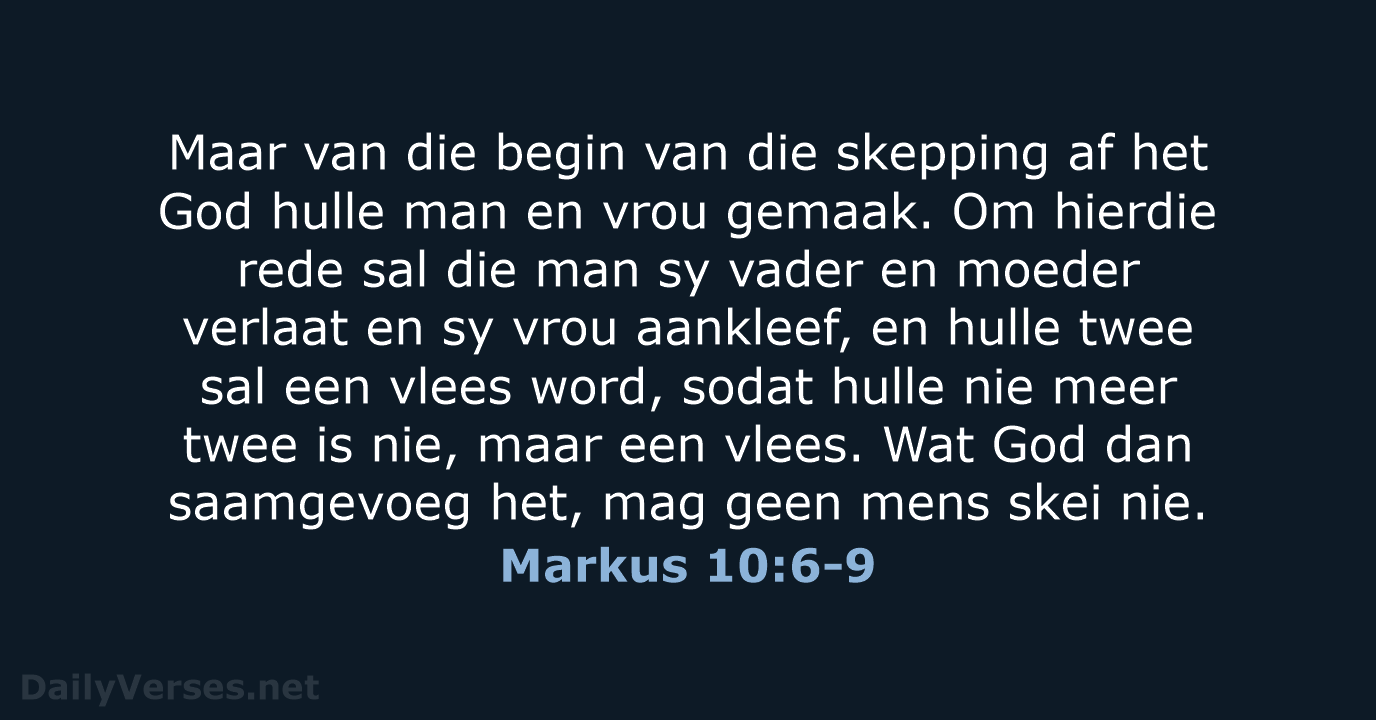 Markus 10:6-9 - AFR53