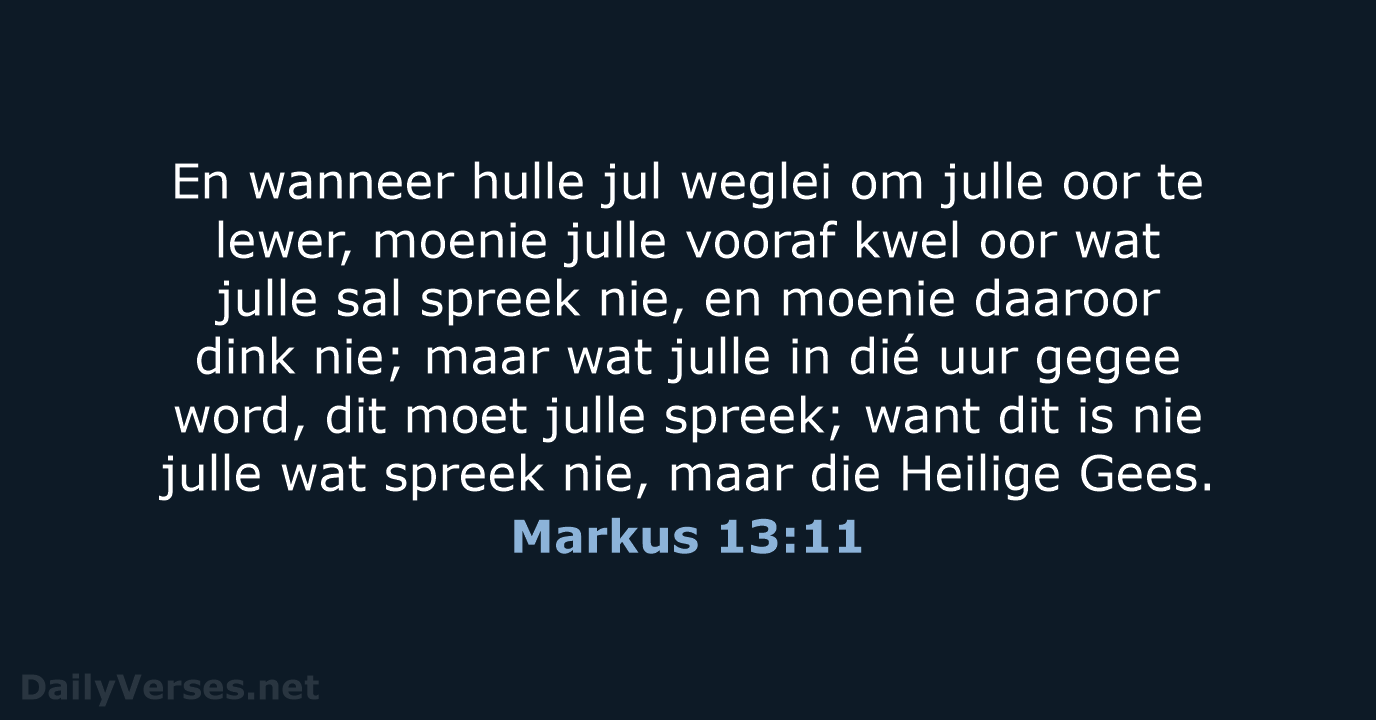 Markus 13:11 - AFR53