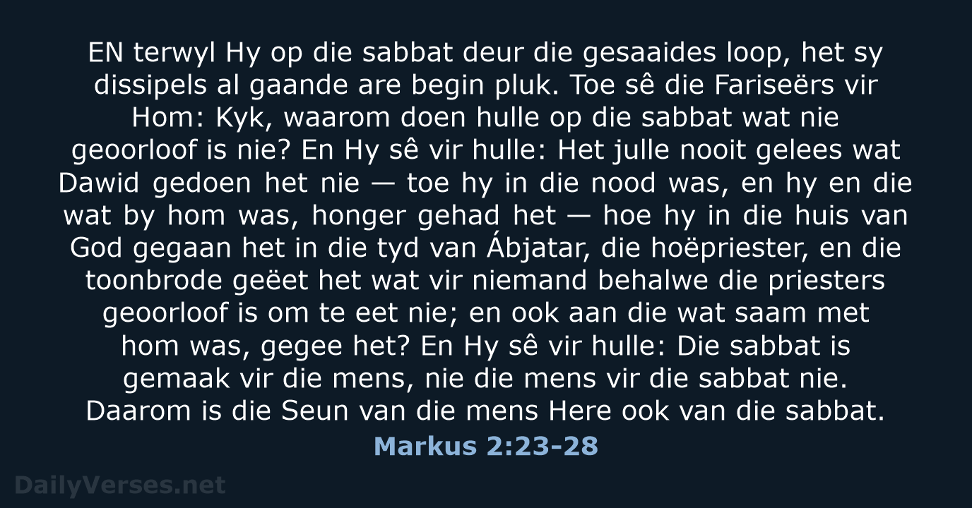 Markus 2:23-28 - AFR53