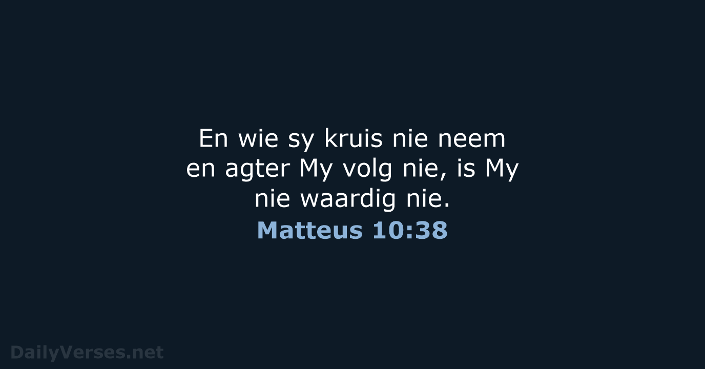 Matteus 10:38 - AFR53