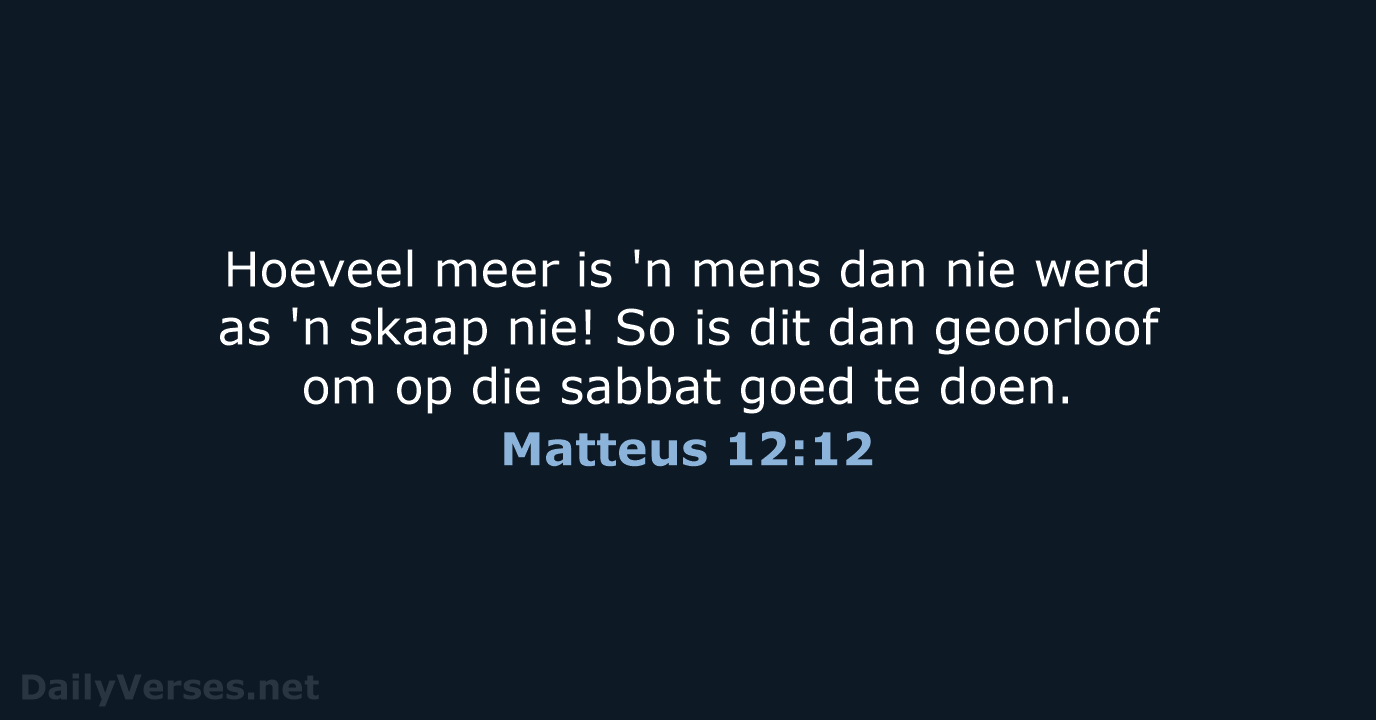 Matteus 12:12 - AFR53