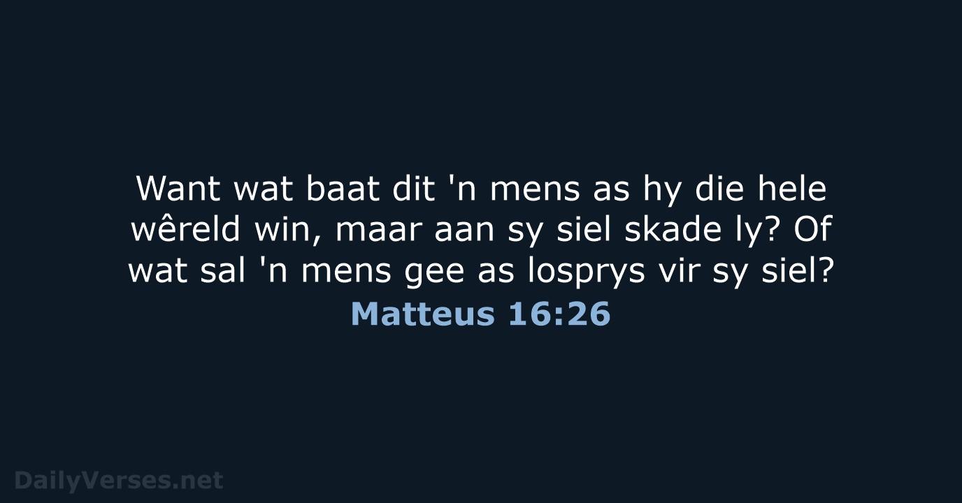 Matteus 16:26 - AFR53