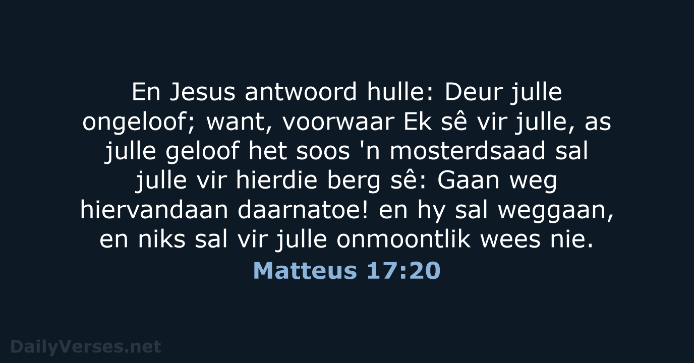 Matteus 17:20 - AFR53