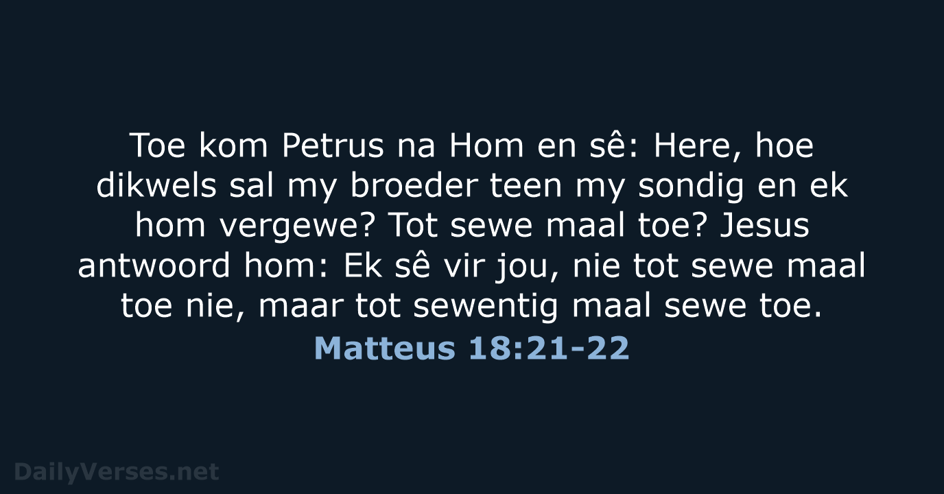 Matteus 18:21-22 - AFR53