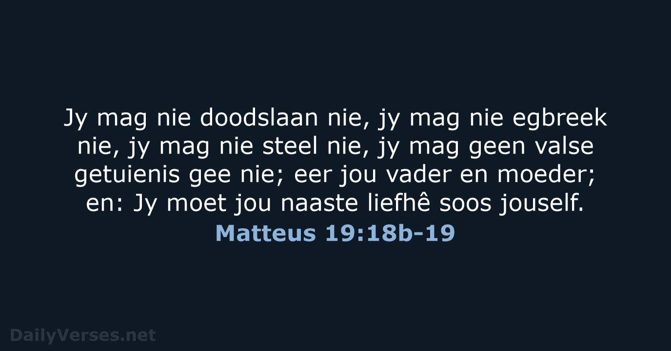 Matteus 19:18b-19 - AFR53