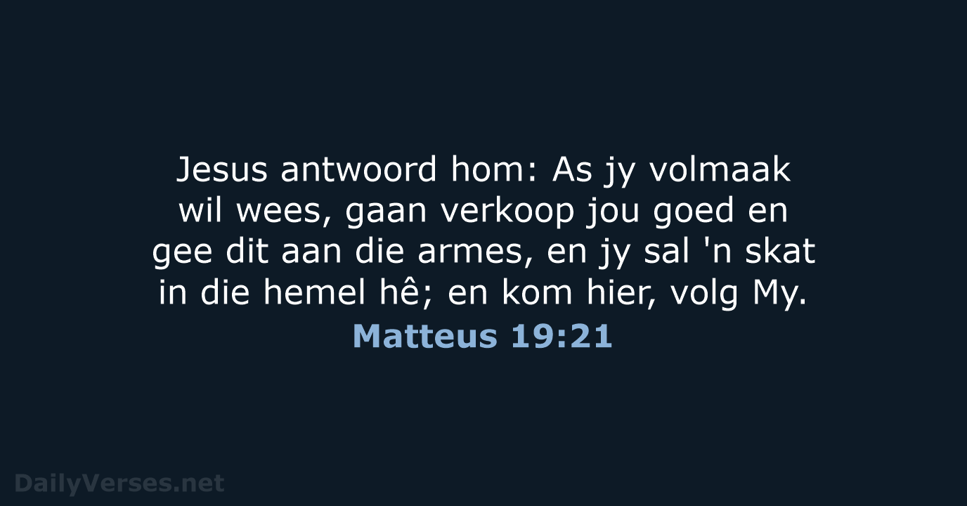 Matteus 19:21 - AFR53