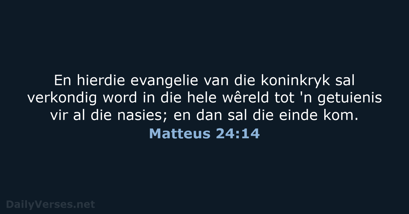 Matteus 24:14 - AFR53