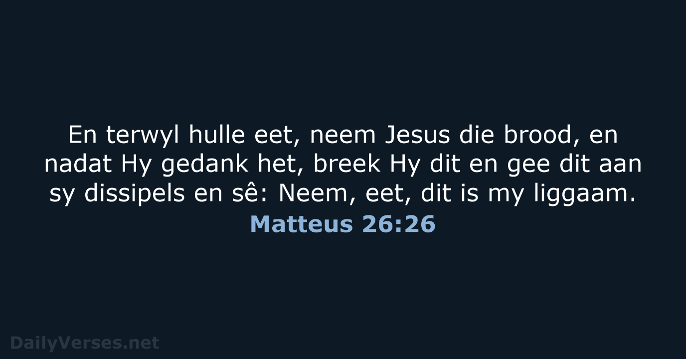 Matteus 26:26 - AFR53
