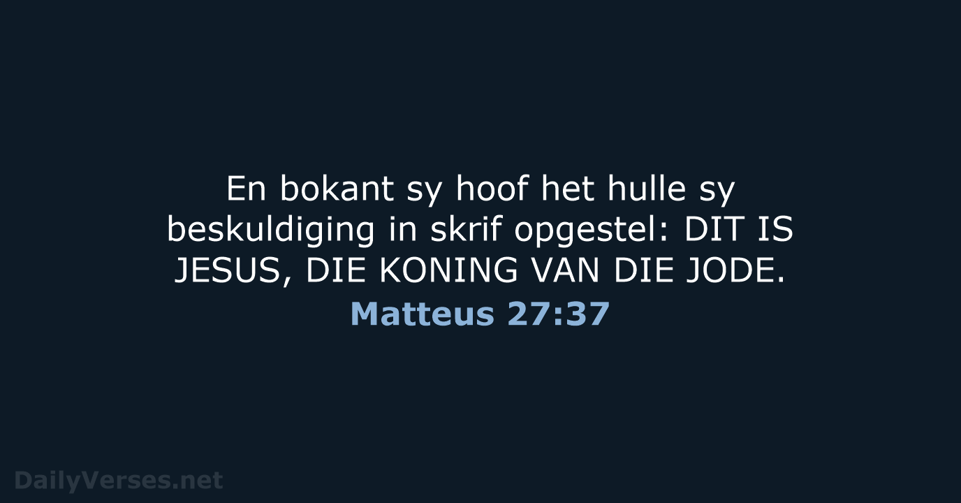 Matteus 27:37 - AFR53