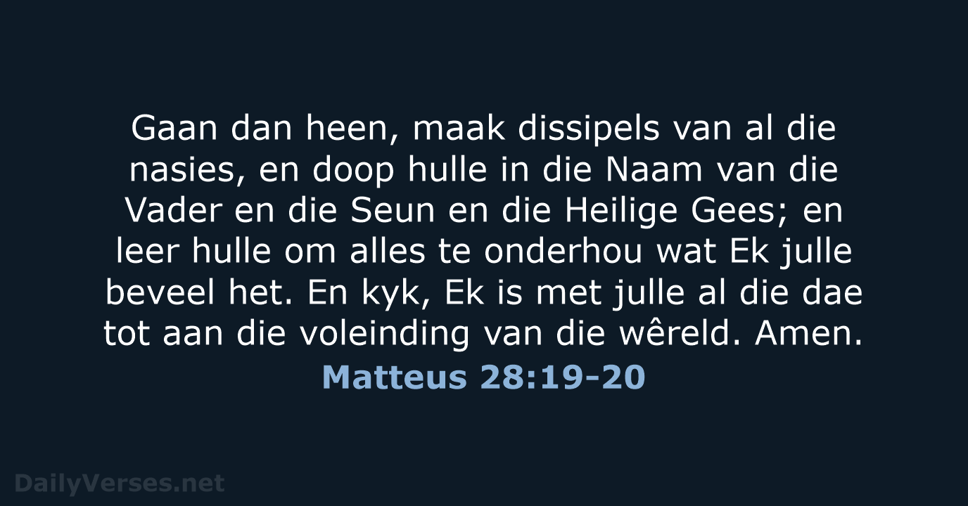 Matteus 28:19-20 - AFR53